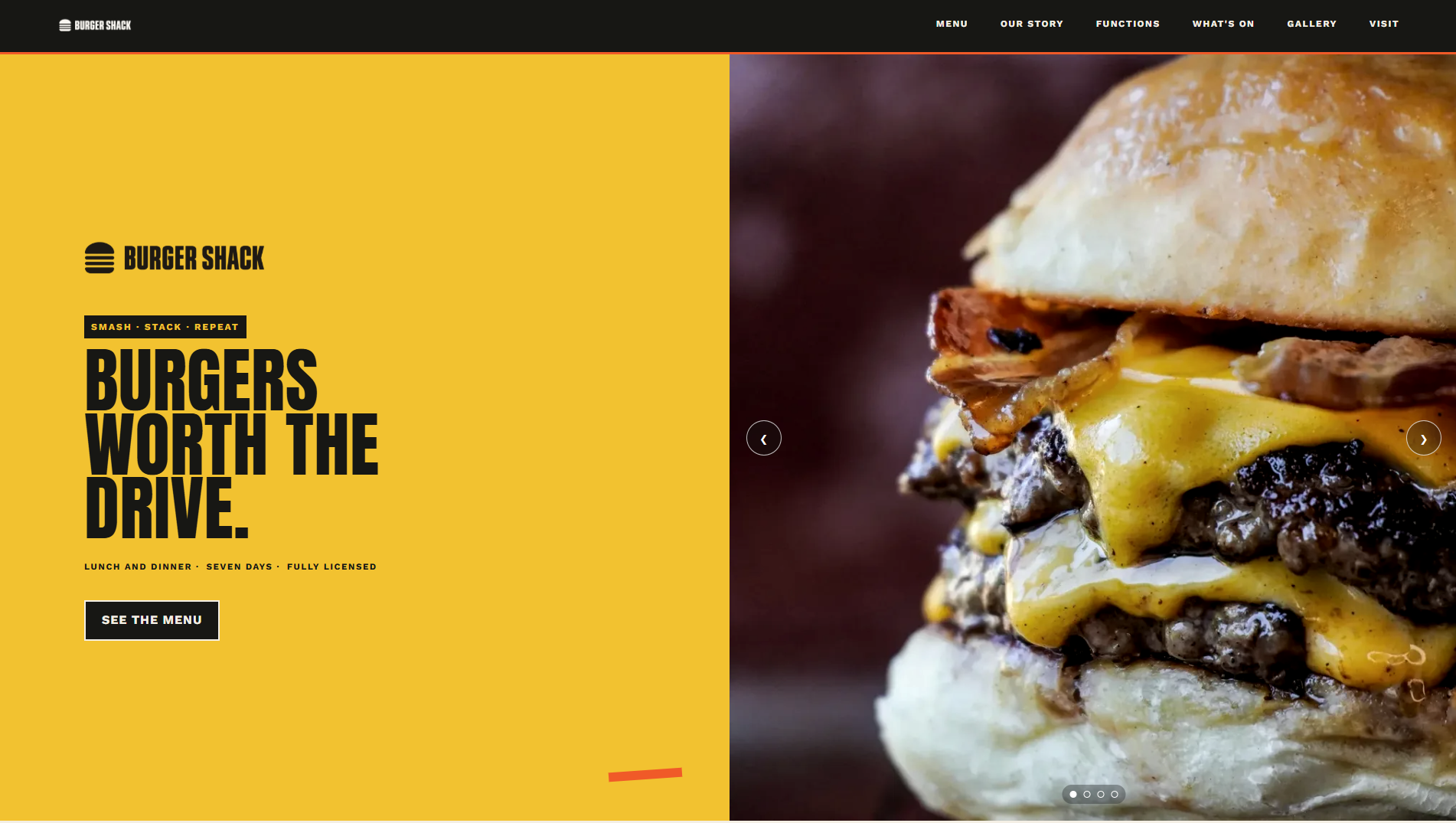 Counter restaurant website design